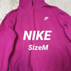 ナイキ 裏起毛 スウェット パーカー フーディ プルオーバー ピンク メンズ M
