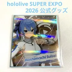 ホロライブ expo 7th fes 色紙,缶バッジ,チェキ　星街すいせい ホロライブEXPO2026 7th fes チェキ風カード 星街すいせい セット
