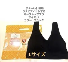 【fukuske】福助 ラクにフィットする ハーフトップブラL ブラックのサムネイル