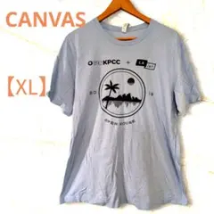 CANVAS　Tシャツ　【XL】　半袖　ブルー　ユニセックス