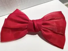 【送料無料】大きめリボンバレッタ　ヘアアクセサリー