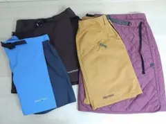mont-bell等 ショートパンツ 青/黒 茶色/緑