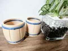 ♡ビア樽風…3Dプリンター2号 植木鉢 2個セット♡ 園芸用品 プランター