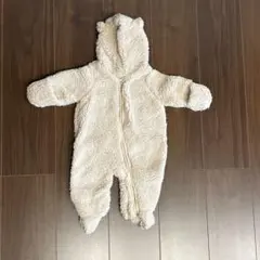 baby GAP ボア カバーオール クマ耳付き 0-3ヶ月のサムネイル