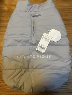 未使用品/ジェラートピケ　中綿ベスト　水色XXL