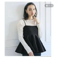 新品未使用 完売品 coca スポンディッシュニットキャミソール コカ ペプラム