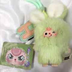 Babythree スーパーミニバニー　黄緑　イニシャルH まとめ割あり