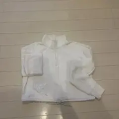 ホワイト ハーフジップ スウェット NEW YORK クロップド