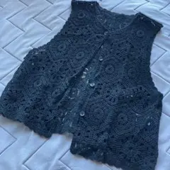 サマンサモスモス　鍵編みベスト