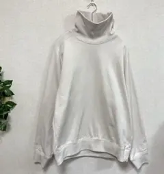 ユニクロU スウェットタートルネックシャツ オフホワイト L