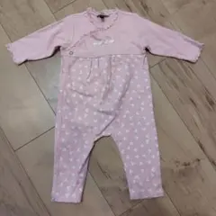 Armani Baby スワン柄ロンパース ピンク