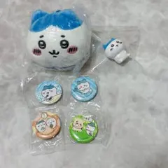 ちいかわ　ハチワレ　パツワレ　もちもちフェイスマスコット　缶バッジ　くら寿司