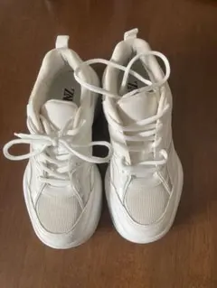 ZARA ホワイト スニーカー 36