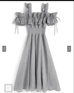 あ*か様 未使用 GRL ドットオフショルフリルリボンワンピース【mb1602】