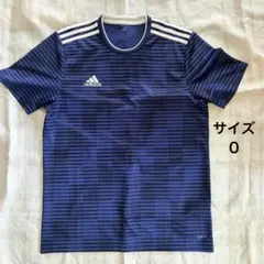 アディダス　紺　ネイビー　サッカーシャツ　サイズＯ(XL)のサムネイル