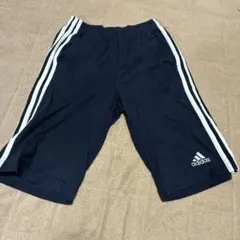 adidas ネイビー 3本ライン ハーフパンツ150