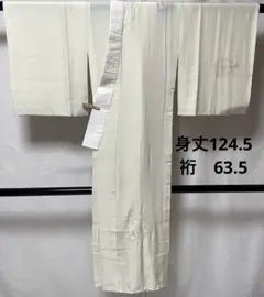 b441正絹　単衣　長襦袢　刺繍　半衿無し　バチ衿　着物