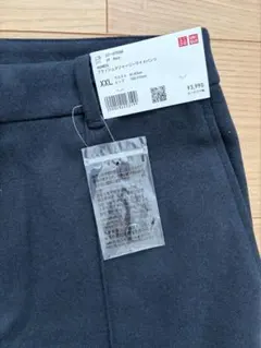 ブラッシュドジャージーワイドパンツ　xxl ネイビー