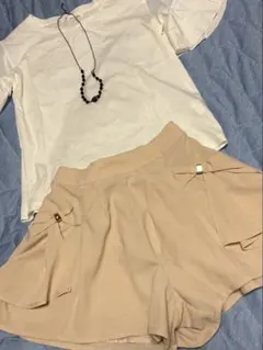 ★セシルマクビー ★サイドポケット リボンデザイン フレアショートパンツ