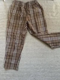 チェック柄 カジュアルパンツ ブラウン系