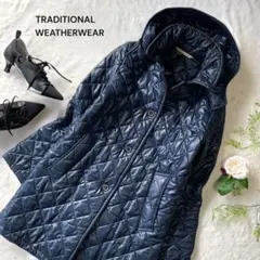 美品✨トラディショナルウェザーウェア キルティングコート ネイビー 2way