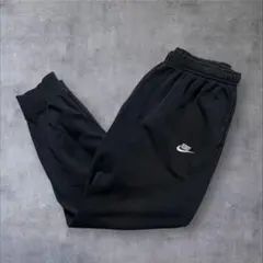 NIKE スウェットパンツ ブラック ワンポイント刺繍ロゴ ポケット XL