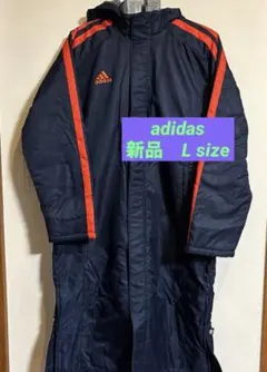 【新品】adidas アディダス ボア ベンチコート ロングコート ネイビー L