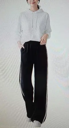 ゆるダボ ブラックパンツ M スウェットパンツ レディー ス ゆったり