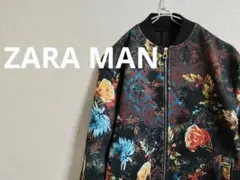 美品!ZARA MAN ボンバー 総柄　花柄　バラ