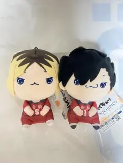ハイキュー!! もちぴこ ぬいぐるみ マスコット 黒尾鉄朗 孤爪研磨 2種