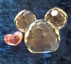 透明　ミッキー　◇アクリルアイス　アクリルストーン　置物◇