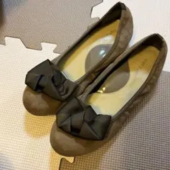 vetikoko ブラウン リボン付き フラットシューズ