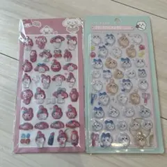 ちいかわ　マイメロ　ぷっくりシール