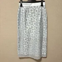 ミッシュマッシュ　オーガンフラワー刺繍スカート