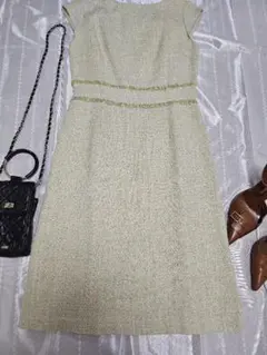 ツイードワンピース　ファビラスアンジェラ　　綺麗ワンピース　可愛いワンピース