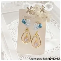 キラキラ♡ビジュー・:*ジルコニア♡ハンドメイドピアスorイヤリング♡