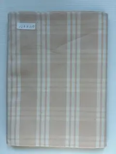 C&Sチェック＆ストライプオリジナルミルクティー色厚手生地