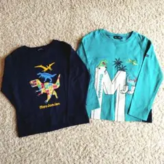 Moujonjon 恐竜デザイン プリント　長袖 110 120　ロンT　２着