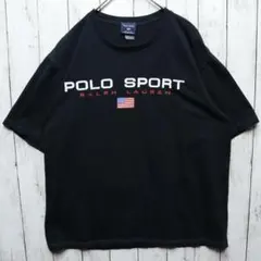 メンズL【A品】90sラルフローレンTシャツ黒1560
