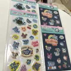 セリア　エンジェルブルー　デニムシール　エポキシシール 各2点ずつの4点セット