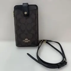 COACH スマホショルダーバッグ ★ダークブラウン
