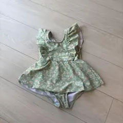 フリル付き花柄水着 95cm