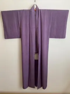 ◾️未使用◾️着物　鮫小紋 色無地 紫 茶道 普段着 気品あり 丈156