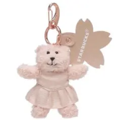 STARBUCKS ピンククマ マスコットキーホルダー