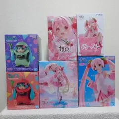 初音ミクシリーズ 桜ミクザクミク フィギュア　6点セット