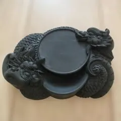 雲龍 大型硯 中国美術 骨董品 龍彫刻石の硯 文房具 置き物 - メルカリ