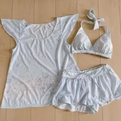 花柄セパレート水着 3点セット 9Mサイズのサムネイル