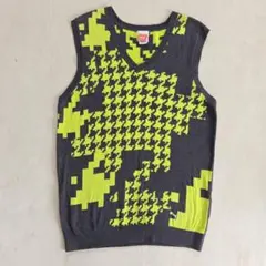 PUMA 千鳥格子柄 Vネックニットベスト L レディースのサムネイル