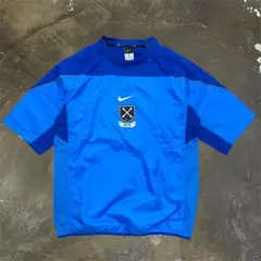 ★NIKE NFTB 半袖ピステ プルオーバー ウィンドブレーカー M ブルー