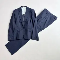 美品 P.S.FA 洗える セットアップ チェック ネイビー 13/11号